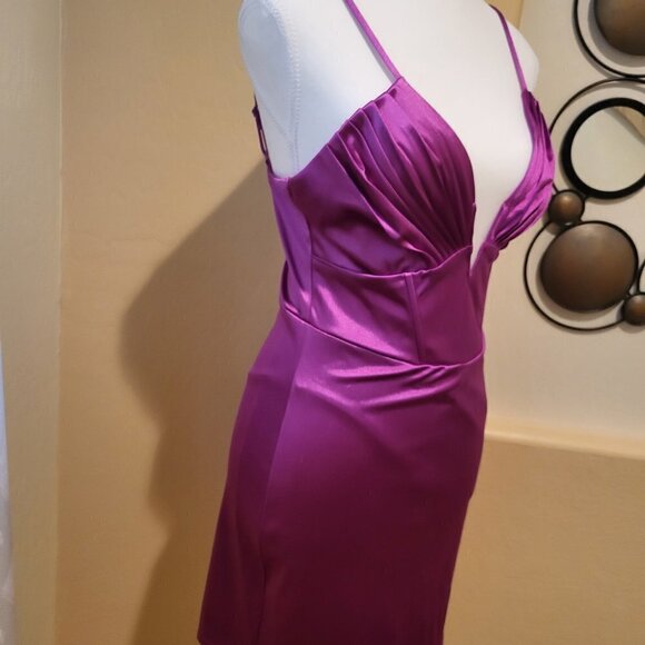 Thirty Thirty Dress | Purple Low Cut Corset Style Party Dress Size Small/NWT - Picture 4 of 11